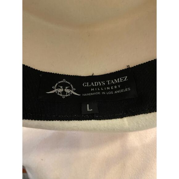 Gladys Tamez Camille Western Hat Felt Velour Chain Pearl Cowboy Everyday Boho L